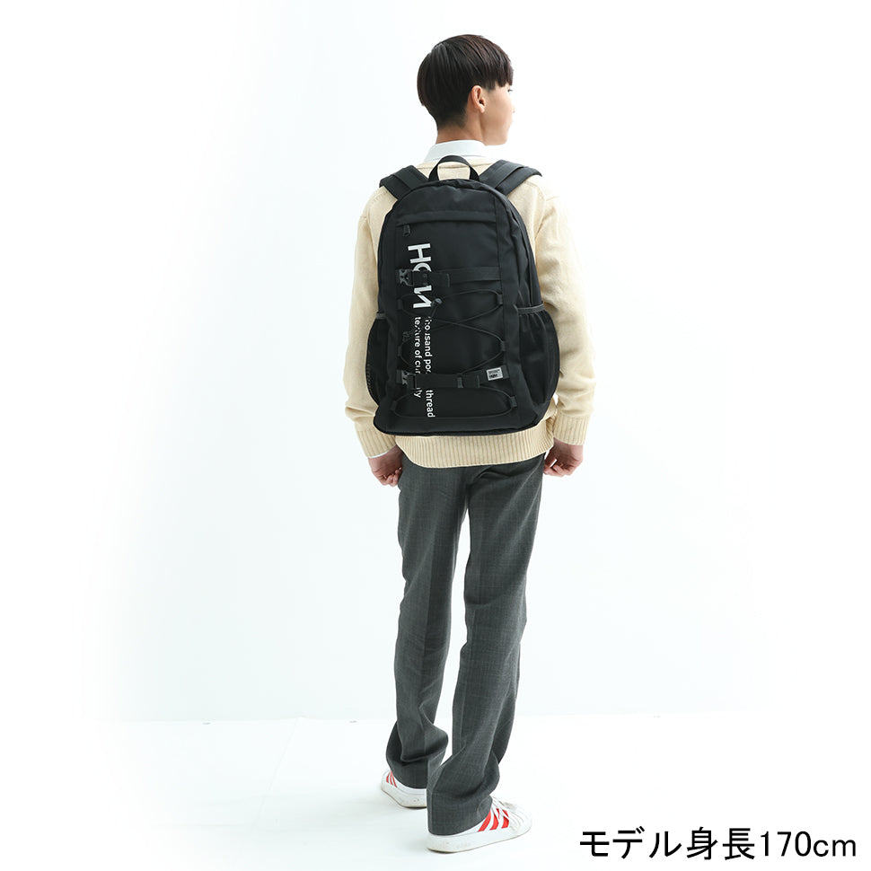 Big size まるっこリュック blackキルティング×デニム ハイク デイパック 30L】通学リュック | 大容量＆軽量スクールバッグ