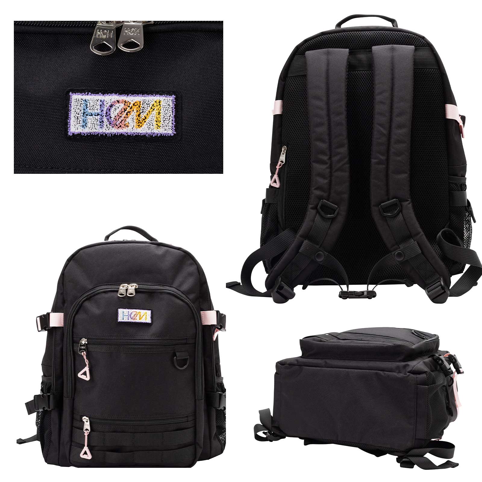☾DarkMoon★様　丸ポケットリュック　ハンドメイド モル デイパック二層式 32L｜通学に最適な大容量スクールリュック・撥